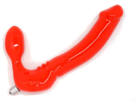 For people who like MORE, this bright red strapless dildo is More than the others.